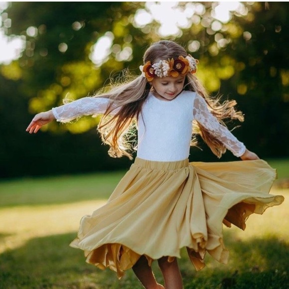 Mustard Maxi Skirt - Picture 3 of 4